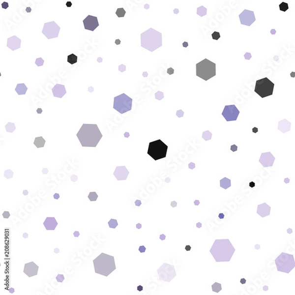 Fototapeta Light Purple vector seamless pattern with colorful hexagons.