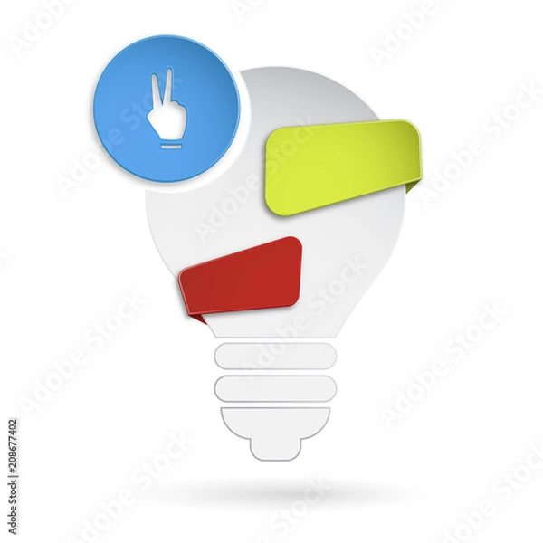 Fototapeta żarówka szablon baner