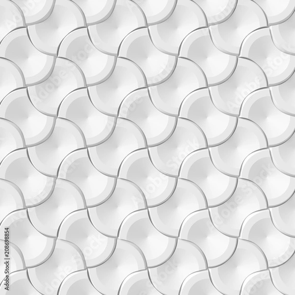 Fototapeta Modern tile wall. 3D rendering.