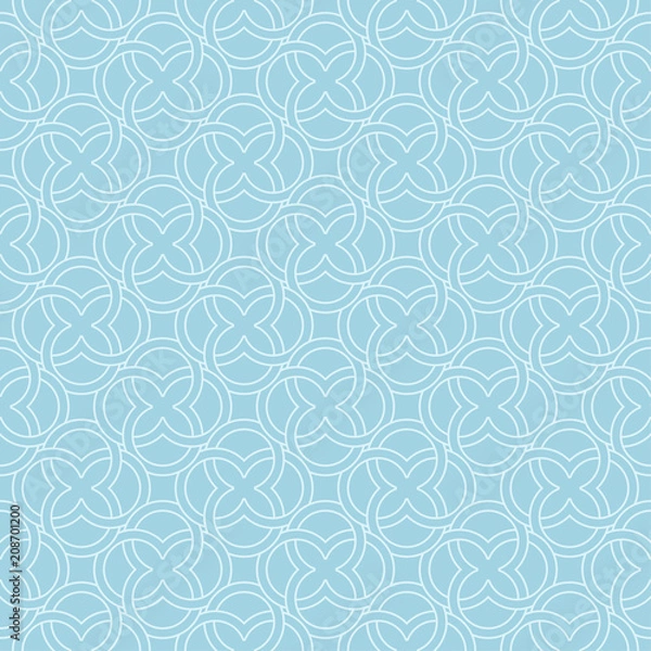Obraz Light blue geometric ornament. Seamless pattern