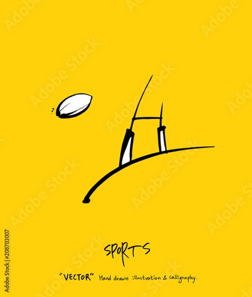 Obraz 스포츠 포스터 / 손으로 그린 스포츠 그림