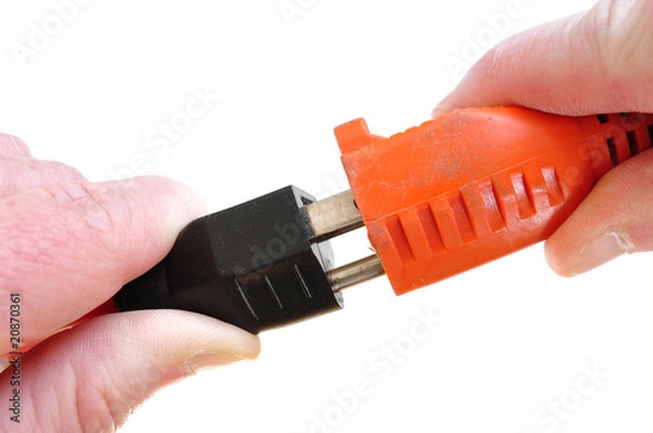 Fototapeta Connecting Extension Cords