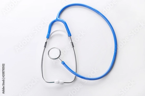 Fototapeta Stethoscope on white background