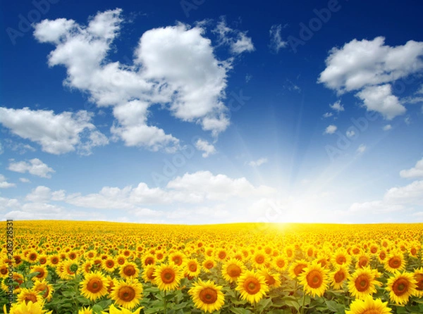 Obraz field of sunflowers