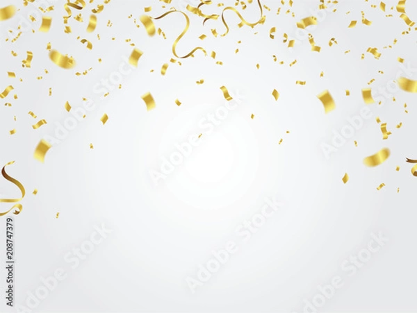 Obraz Gold confetti celebration.
