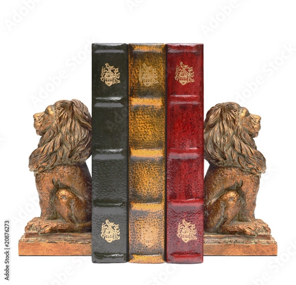 Obraz Lion Bookends i książki