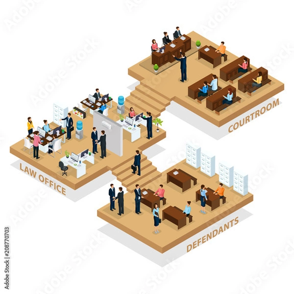 Obraz Isometric Advocacy Concept