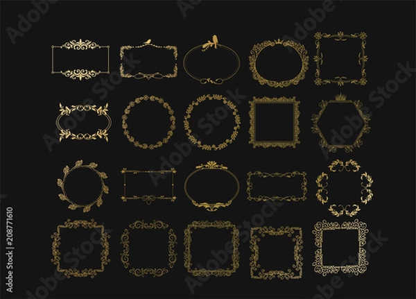 Fototapeta Set of Vector Vintage Elements.