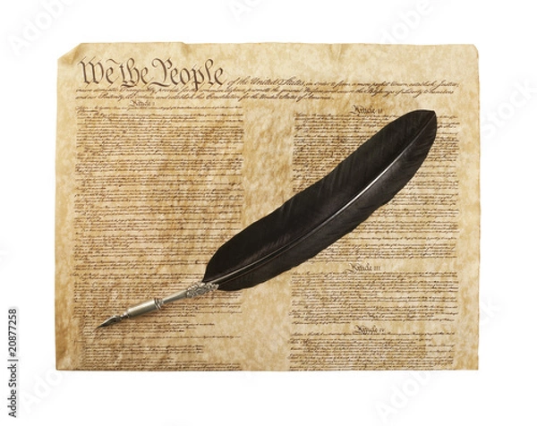 Obraz The U.S. Constitution isolated on white