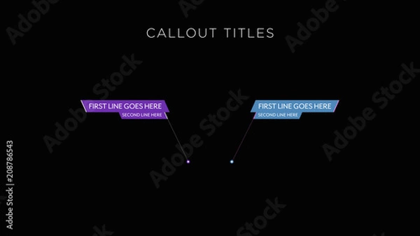 Fototapeta Two Line Angled Callout Titles