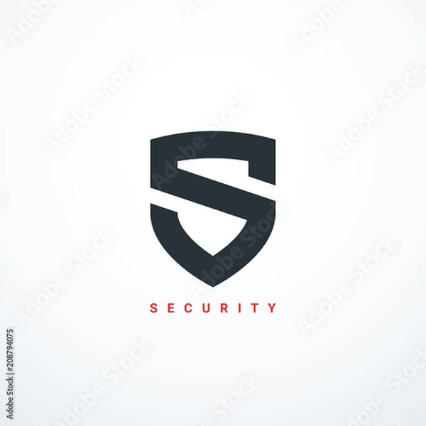 Fototapeta Vector security shield icon. Security logo