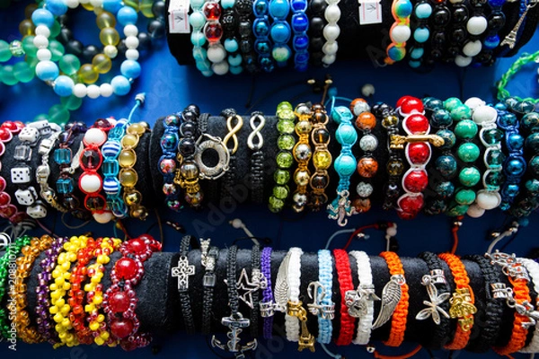 Fototapeta background of colorful handmade bangles