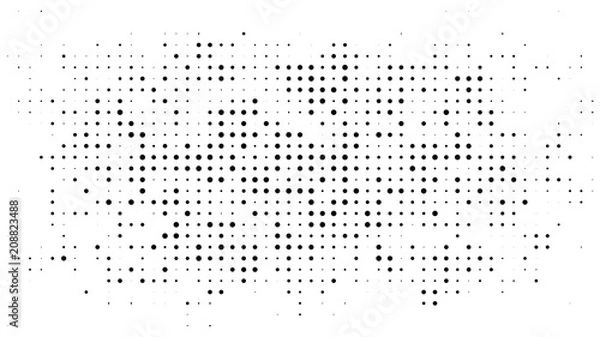 Obraz Halftone dotted background. Halftone effect vector pattern. Circle dots isolated on the white background.