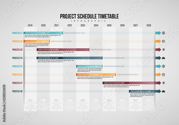 Obraz Project Schedule Table Infographic