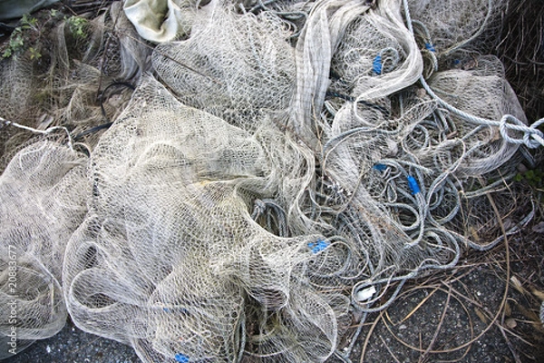 Obraz Fishing nets background