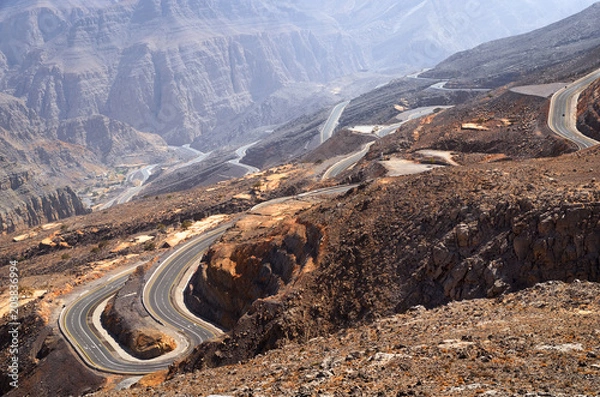 Fototapeta Jebel Jais mountain in Ras Al Khaimah