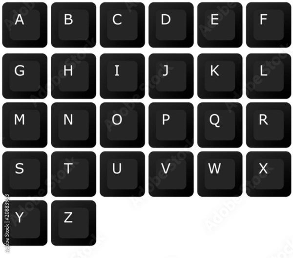 Fototapeta Keyboard Letters