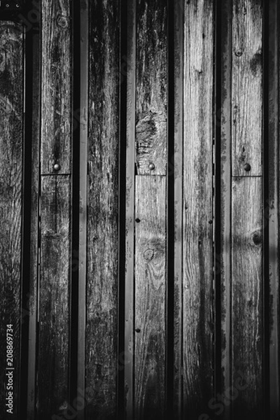 Fototapeta Wood pattern - Black and White