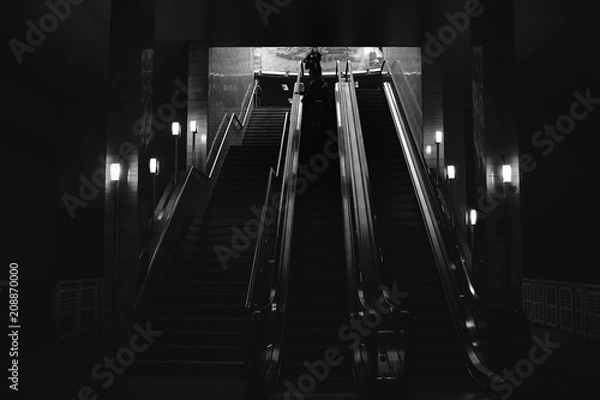 Obraz Escalators - Black and White