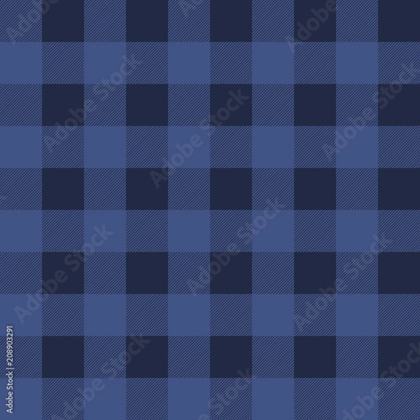 Obraz Checkered navy, seamless pattern. Vector art.