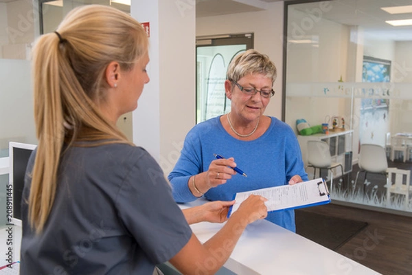 Fototapeta Fragebogen Arztpraxis