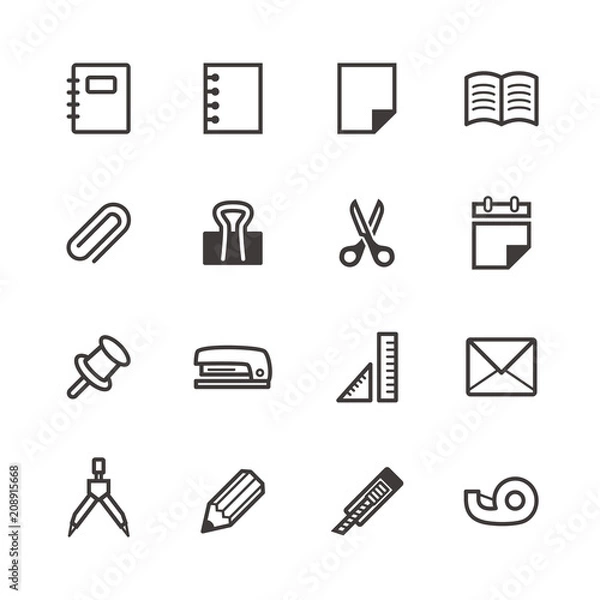 Fototapeta 文房具 アイコン