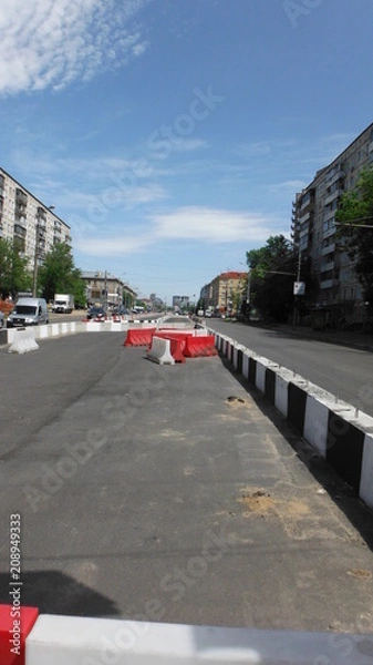 Obraz Дорога, Перекрытие дороги, Отбойники 