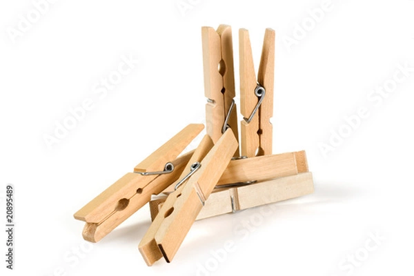 Fototapeta mollette di legno