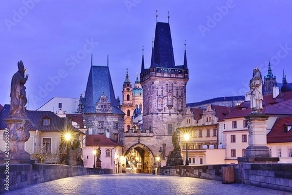 Obraz Praga nocą
