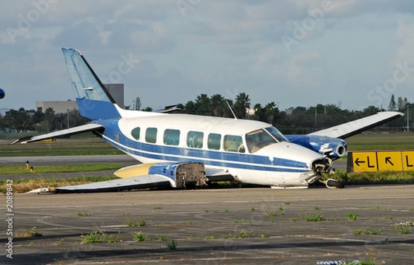 Obraz rozbił się samolot
