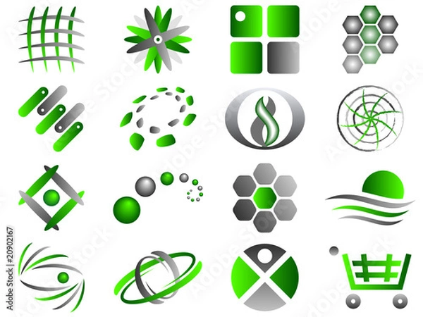 Obraz Vector Abstract Logo Icon Design Set