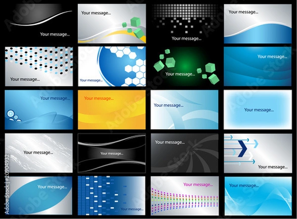 Obraz business card-vector set