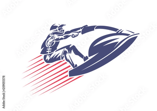 Obraz Jet ski. Vector sport emblem