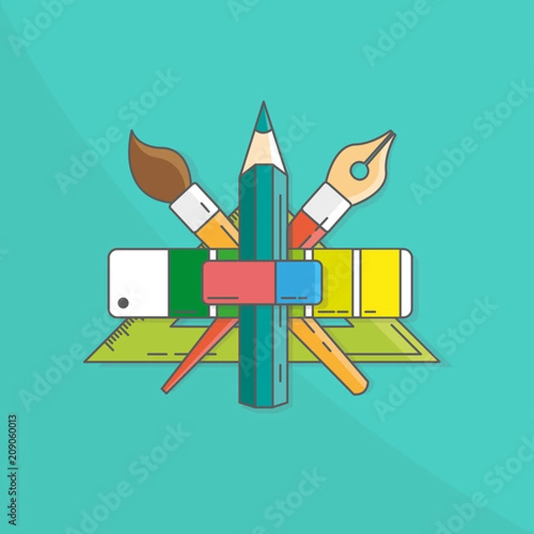 Obraz Graphic tools vector illustration