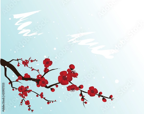 Obraz Blooming Plum Tree