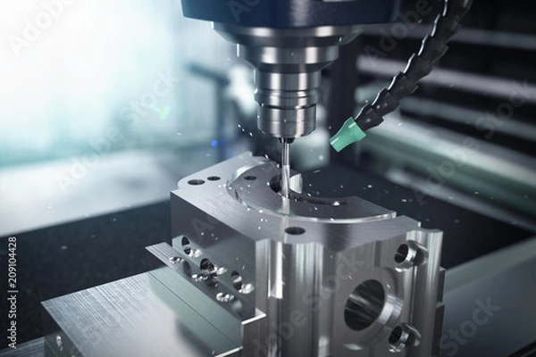 Obraz 3D-Illustration Fräskopf Metalverarbeitung