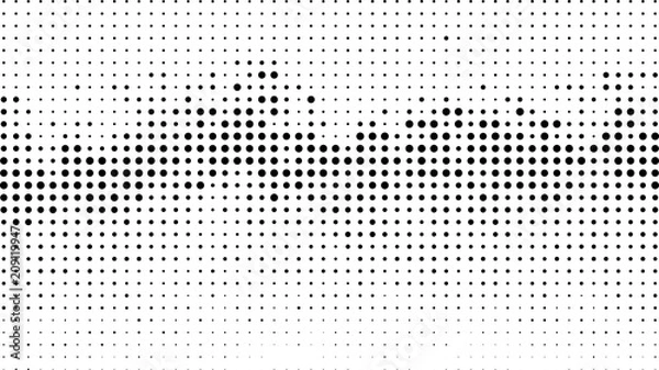 Obraz Halftone dotted background. Halftone effect vector pattern. Circle dots isolated on the white background.