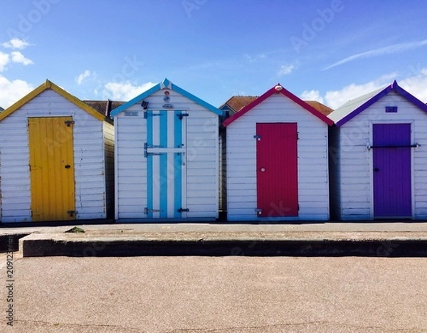 Fototapeta Devon Beach Huts