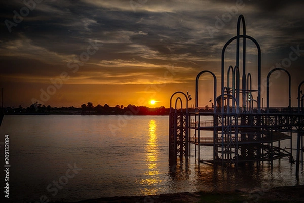 Obraz Sunseton the Mississippi