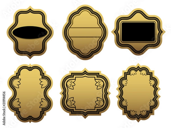 Obraz Set of golden labels