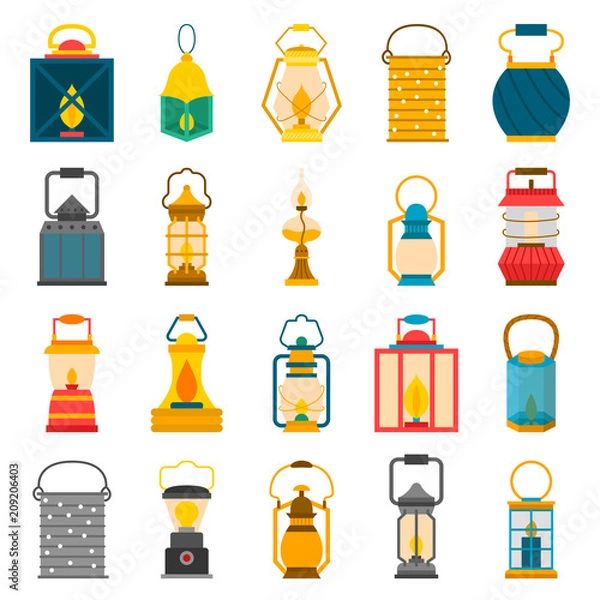 Obraz lantern_flat_set