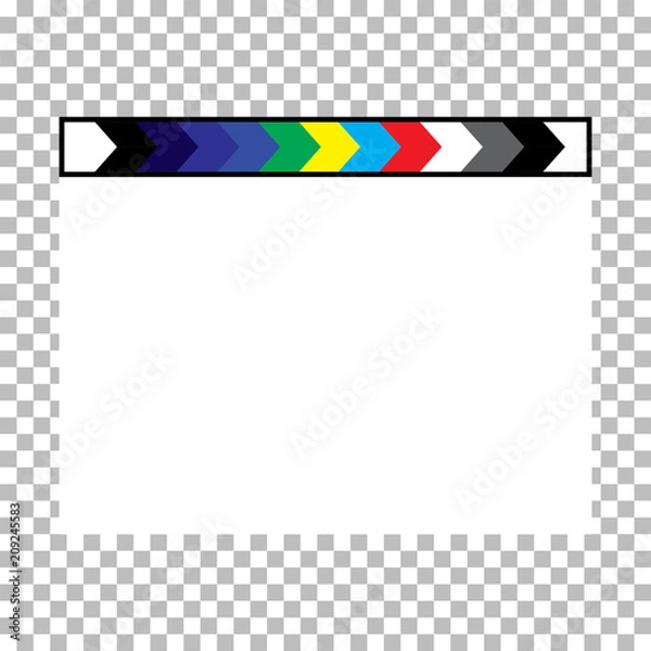 Fototapeta blank director clapboard  on transparent background vector illustration

