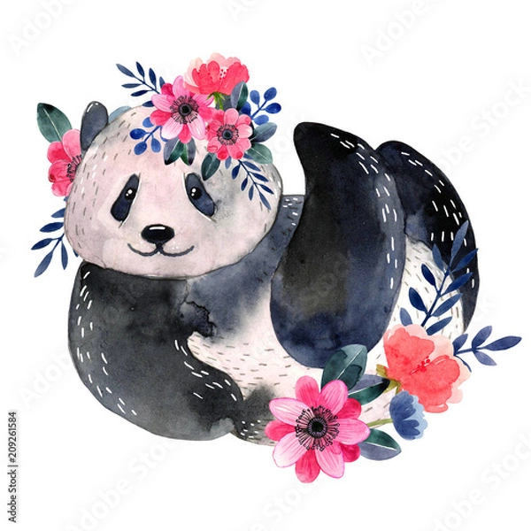 Obraz Mała Panda z parasolem