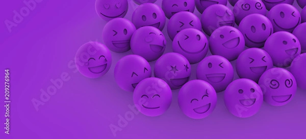 Obraz Smileys in Violet