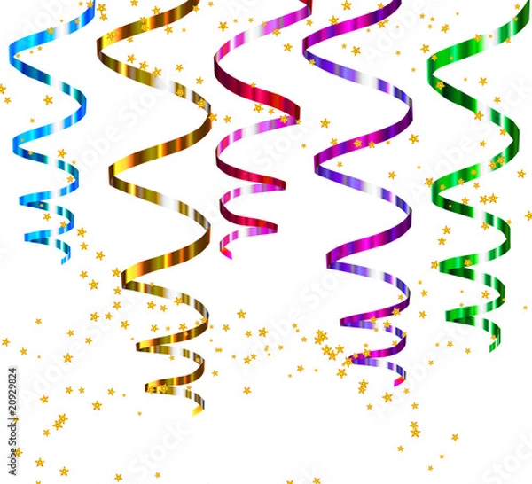 Obraz Party streamers. Vector