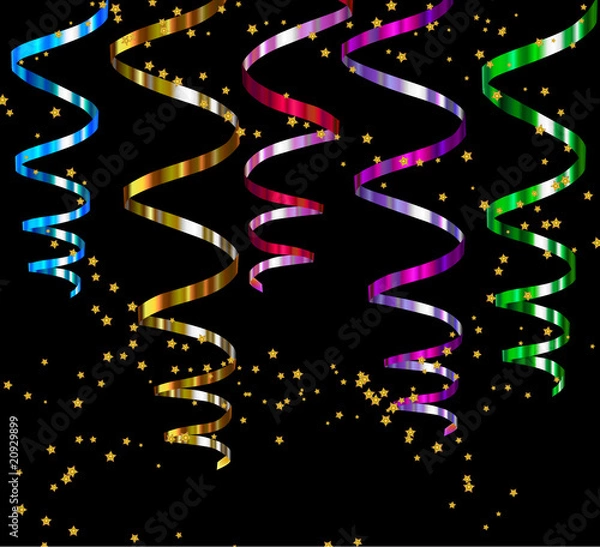 Obraz Party streamers. Vector