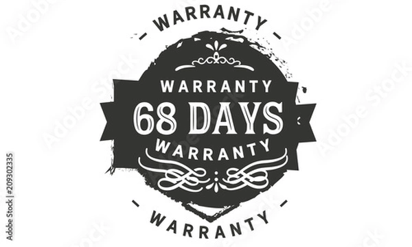 Obraz 68 days warranty icon stamp