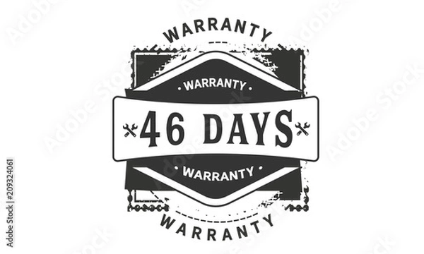 Obraz 46 days warranty icon stamp