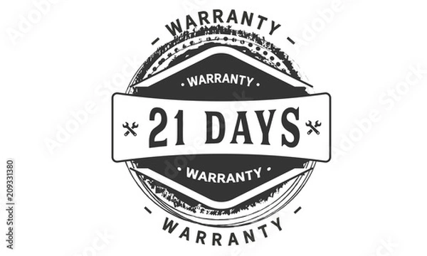 Obraz 21 days warranty icon stamp
