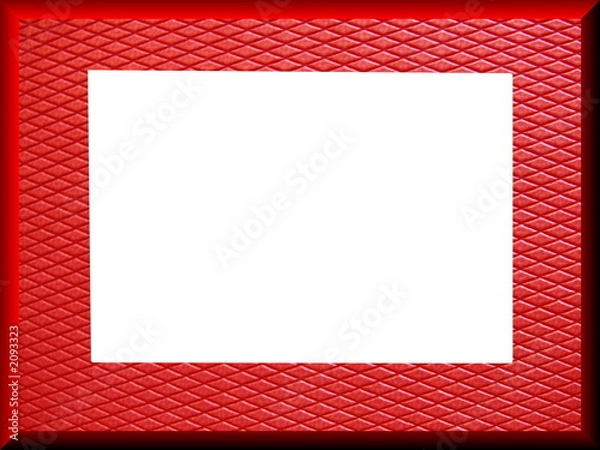 Fototapeta red leatherette border